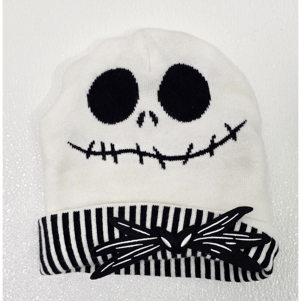 Disney White and Black Jack Skellington Beanie Hat